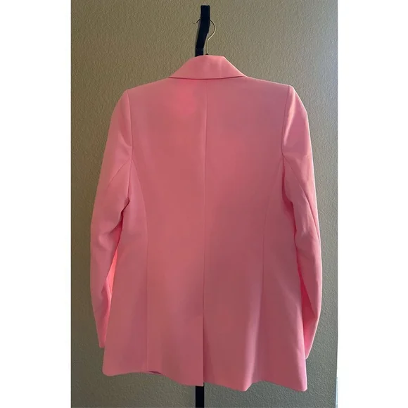 Generation Love Leighton Double-Breasted Crepe Blazer in Cotton Candy Size XS Blazers & Suit Jackets